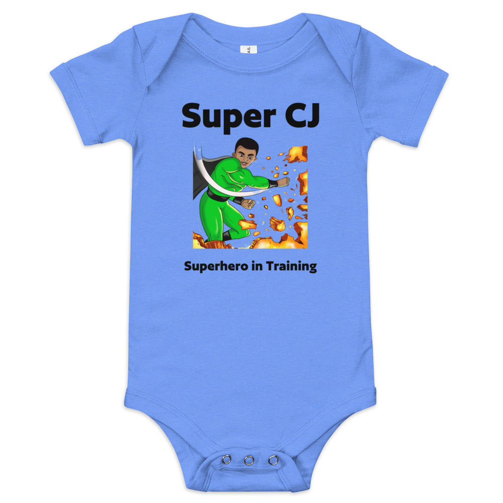 Super CJ's "Superhero in Training" Baby short sleeve one piece